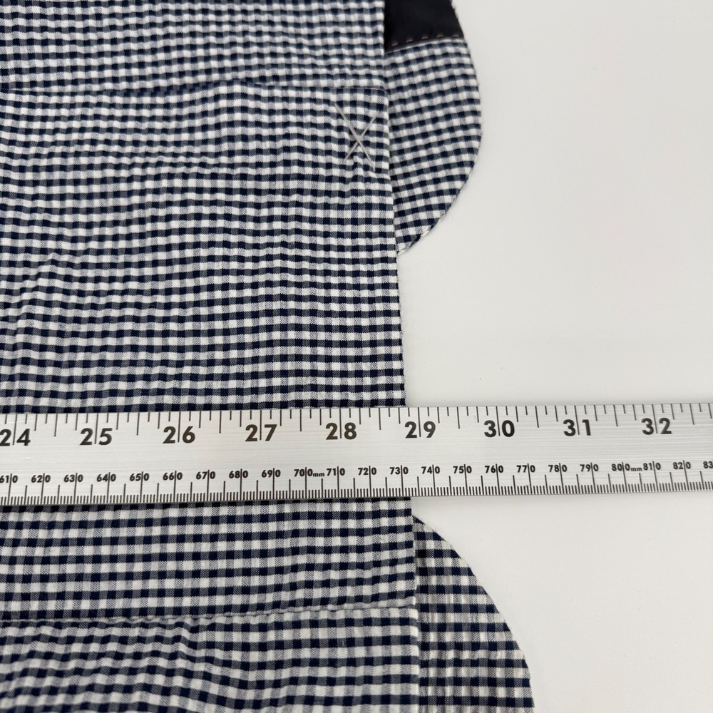 Piazza Italia Man Seersucker Gingham Slim Fit Blazer Blue White Size 50 - Picture 5 of 8